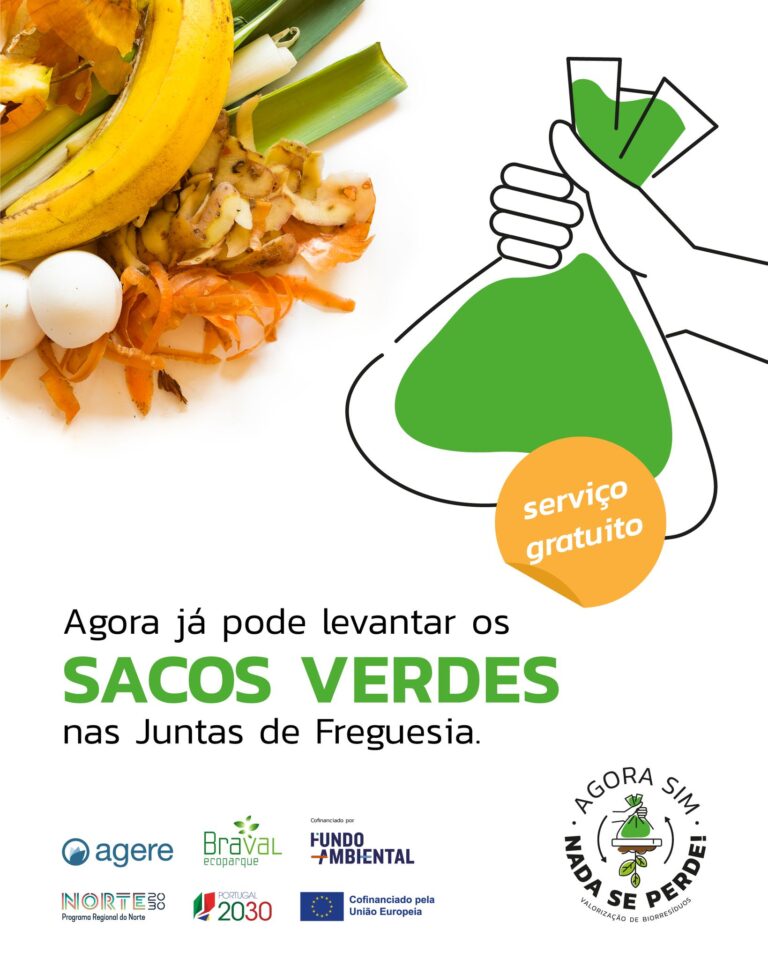 Sacos Verdes disponíveis na sua Junta de Freguesia!