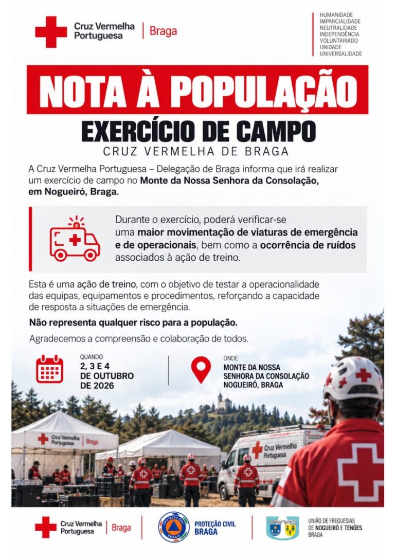 NOTA À POPULAÇÃO | EXERCÍCIO DE CAMPO